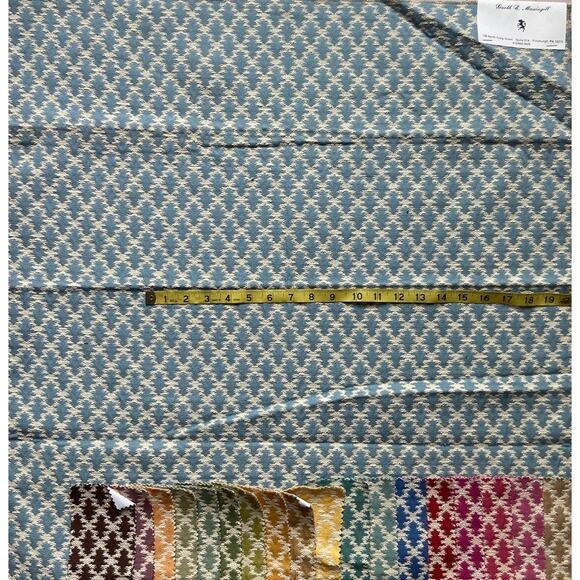 Brunschwig & Fils "Diamond Lattice Figured Texture" fabric vintage swatch 26x27 - Picture 2 of 5